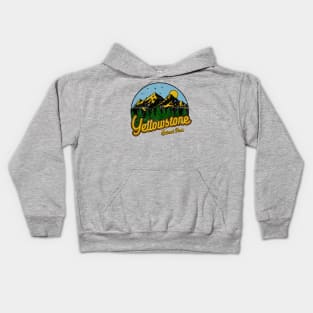 Vintage Yellowstone Park Kids Hoodie